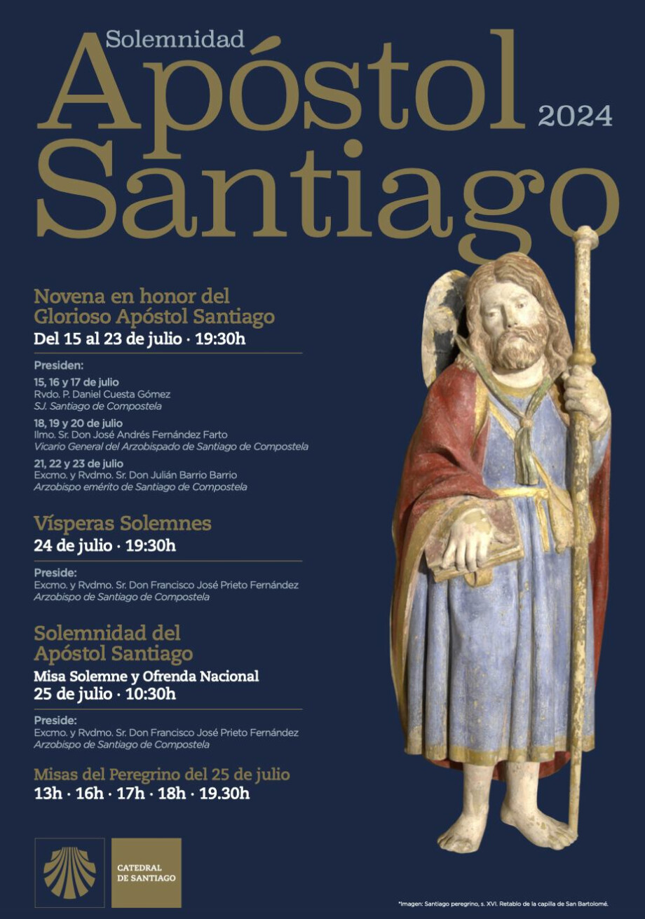 Horarios de la Catedral de Santiago por el Día del Apóstol