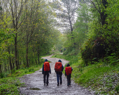 El Camino de Santiago con lluvia